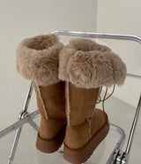 NORDIC FUR LACE-UP BOOTS