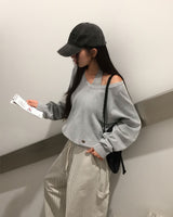 [ORIGINAL] Mellow U-Neck Long Sleeve Knit