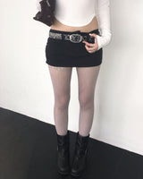 Stud skirt pants