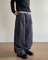 Dense Herringbone Two Tuck Pants