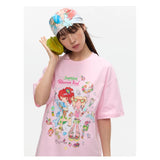 BETWEENAND x sunonebird プリントラウンドネック半袖Tシャツ