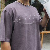 スターリーピグメントハーフTシャツ / Ash purple