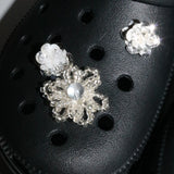 【MADE】リッチフラワーシューチャーム (silver, 1pcs)