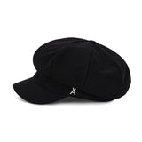 VA スタッドニュースボーイキャップ/ブラック