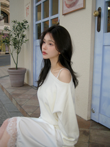#ビューティフルボートネックワンショルダーニット (3color)