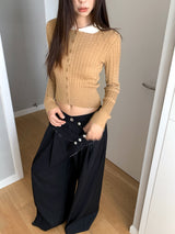 Burton belt wide slacks pants