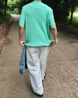 パレットツイスト半袖ニット