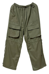 LOVELY BOW-STRING DETAIL CARGO COTTON AUTUMN PANTS - 2 COLOR