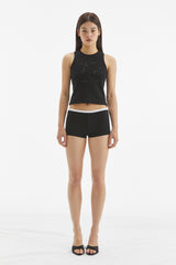 ROSE LACE SLEEVELESS /  BLACK
