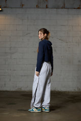 ILLA PPINTUCK HOODIE / NAVY