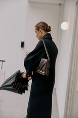 GATHERED BAG DARK BROWN