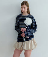 Volume ribbon skirt 2color