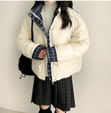 Bomi A-line pleated check midi skirt 