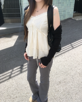 Shirring banding sapn boots cut pants