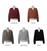 Daily V-neck Crop Knit Cardigan (9color)