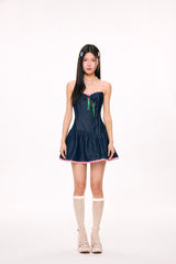 Lub-Dub Volume Mini Dress (Navy)