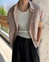[S/S] Crop pocket check shirts(3color)