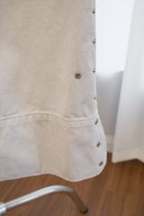 Snap Button Detail Slit Pants (Light Gray/2size)