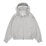 フードスウェットジップアップジャンパー (Grey Melange)