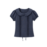 Avena Pintuck Collar Blouse