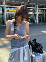 チョア ストライプ ホルター スリーブレス