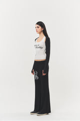 Love & Healthy Logo Sleeveless Top White