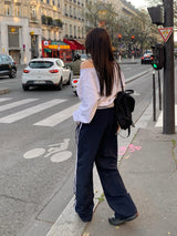 [MADE] Stern hip-to-way off-shoulder sweatshirt