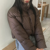 Kand cubic グリッターリングウェロンショートパッド入りコート