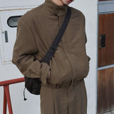 ASCLO Drop Shoulder High Neck Blouson (2color)