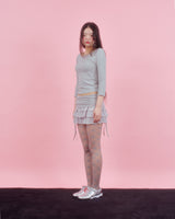 LACE GATER FRILL SKIRT [MELANGE]
