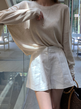 Rear Cooling Linen Round Knit / 4 colors