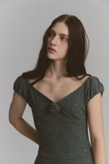 Rose Flare Dress Charcoal