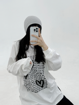 (LOVELY + HIP♥)レタリング長袖Tシャツ - 2カラー