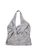 [ID] Distressed Halter Top & Bolero Set (Silver gray)
