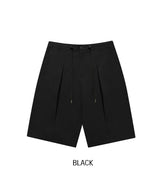 Node cut string cotton bermuda shorts