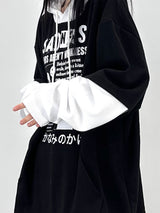 crying layered hoodie