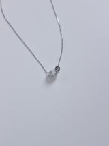 metal heart ball necklace