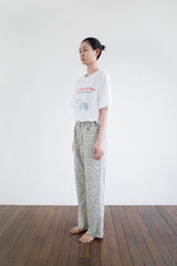 Candle light jacquard pants, Mint