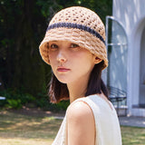 VZ Long Label Half Punching Bucket Hat / Beige