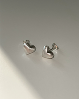 シフォンハートピアス (シルバー)