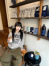 Crack Vintage Lettering Hooded Zip-Up