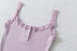 ライラックレースボタンタンクトップ 231646396