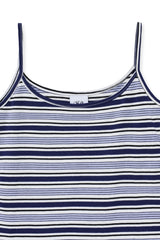 ストライプスリーブレス (blue)