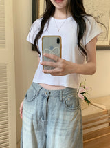 テナベーシック半袖クロップTシャツ (5color)