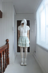 [pepe]check cotton skirt (green)