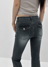 [MADE] Rabu Back-Pocket Slim Bootcut Denim Pants