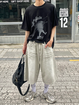 ウィスカーバミューダデニムパンツ