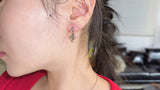 Silver ball drop earring (set)
