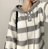 Beaded Dangara Snap Knit Hooded