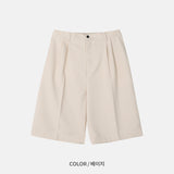 Overfit Bermuda Backbanding Slacks Shorts 3COLOR